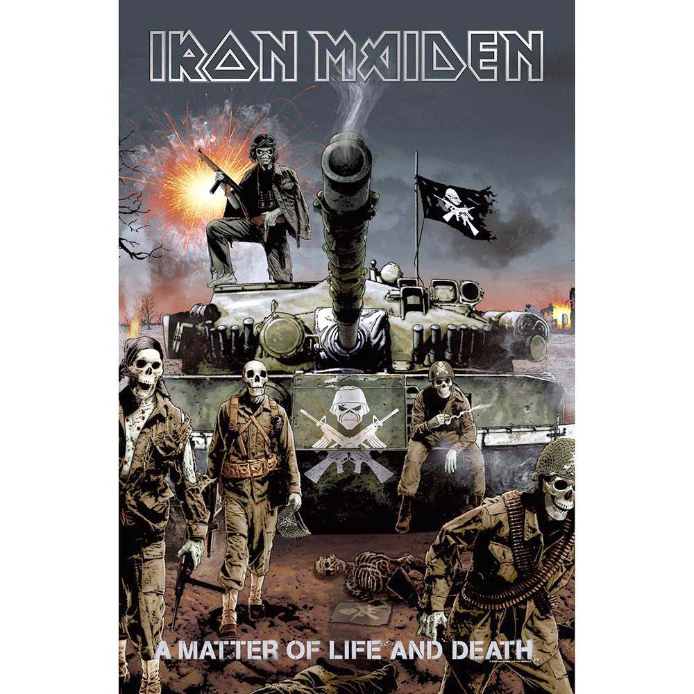 Iron Maiden - A Matter Of Life And Death Textiel Poster - Multicolours